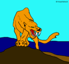 Dibujo Tigre con afilados colmillos pintado por christian95