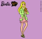 Dibujo Barbie con un gatito pintado por merrymerry