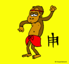 Dibujo Mono  pintado por pinedasanche