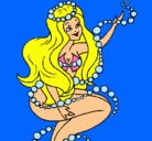 Dibujo Sirena entre burbujas pintado por Noarrr