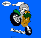 Dibujo BooBob pintado por moto