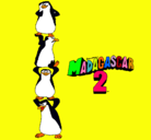 Dibujo Madagascar 2 Pingüinos pintado por vector