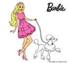 Dibujo Barbie paseando a su mascota pintado por etni