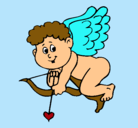 Dibujo Cupido pintado por RIVAS