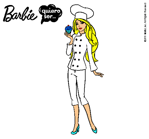 Dibujo Barbie de chef pintado por areymimarchena
