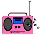 Dibujo Radio cassette 2 pintado por jazmincita4