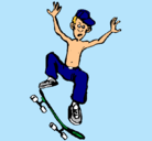 Dibujo Skater pintado por brandon02