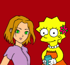 Dibujo Sakura y Lisa pintado por dracunoelia0