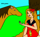 Dibujo Princesa y caballo pintado por alexandr