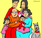 Dibujo Familia pintado por denide