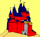 Dibujo Castillo medieval pintado por santib