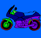 Dibujo Motocicleta pintado por poquer