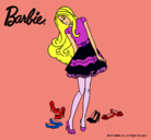 Dibujo Barbie y su colección de zapatos pintado por iari