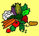 Dibujo verduras pintado por Pachin