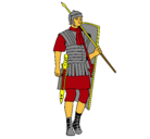 Dibujo Soldado romano pintado por jabraham