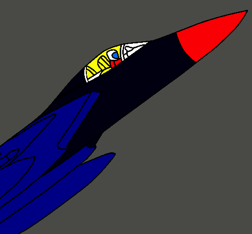 Dibujo Avión de caza pintado por matrix