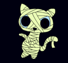 Dibujo Gato garabato momia pintado por fabipla