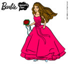 Dibujo Barbie vestida de novia pintado por Laida