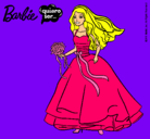 Dibujo Barbie vestida de novia pintado por greydiliana