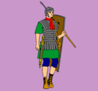Dibujo Soldado romano pintado por Petardo