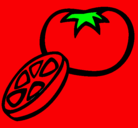 Dibujo Tomate pintado por doqui