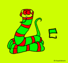 Dibujo Serpiente pintado por mamazita