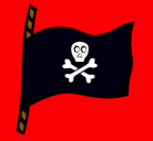 Dibujo Bandera pirata pintado por -MikA-