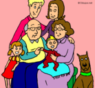 Dibujo Familia pintado por dada