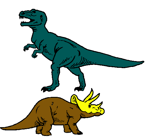 Triceratops y tiranosaurios rex