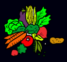 Dibujo verduras pintado por civersonico