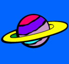 Dibujo Saturno II pintado por m8n6ca