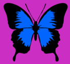 Dibujo Mariposa con alas negras pintado por nurisam13