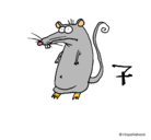 Dibujo Rata pintado por yensi