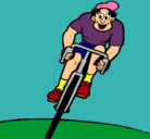 Dibujo Ciclista con gorra pintado por wachin