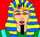 Dibujo Tutankamon pintado por Paolasevillana