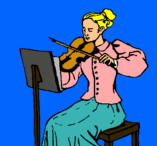 Dibujo Dama violinista pintado por luis123