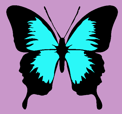 Dibujo Mariposa con alas negras pintado por Paolasevillana