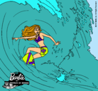 Dibujo Barbie practicando surf pintado por eunicequinta