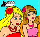 Dibujo Barbie y su amiga pintado por anti