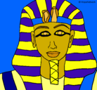 Dibujo Tutankamon pintado por chanchary