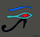 Dibujo Ojo Horus pintado por naisca