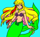 Dibujo Sirena pintado por wers