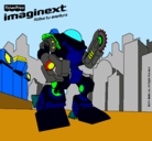 Dibujo Imaginext 4 pintado por sisua