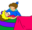 Dibujo La princesa durmiente y el príncipe pintado por micaelaaaaaa