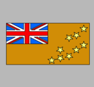 Dibujo Tuvalu pintado por bandera