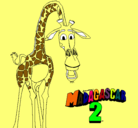 Dibujo Madagascar 2 Melman pintado por  nbhg