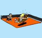 Dibujo Lucha en el ring pintado por POPOPOPOPO