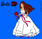 Dibujo Barbie vestida de novia pintado por pepin-pepino