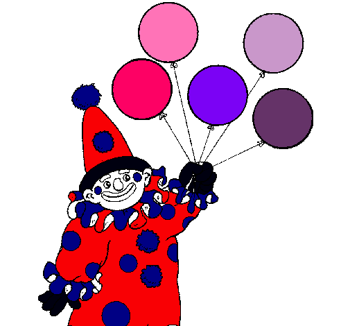 Payaso con globos