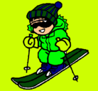 Dibujo Niño esquiando pintado por mayumi